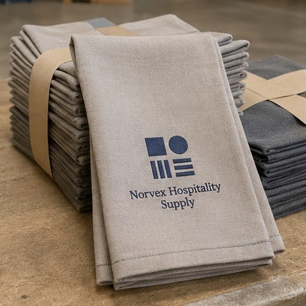 Customized linen napkins for linen hire and laundries
