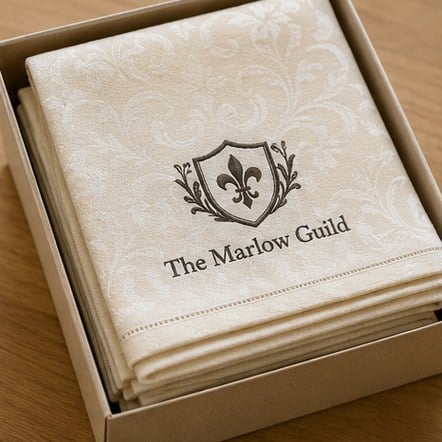 Customized linen napkins for weddings and event hire