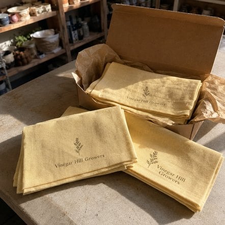 Linen napkins with logo printing