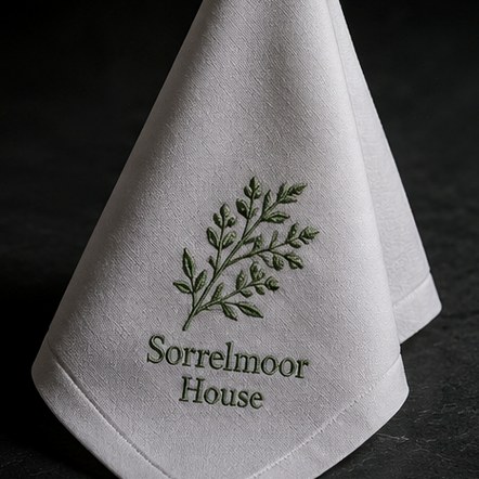 Linen napkins with logo printing